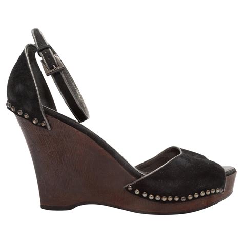 prada suede wedge shoes|prada heels price.